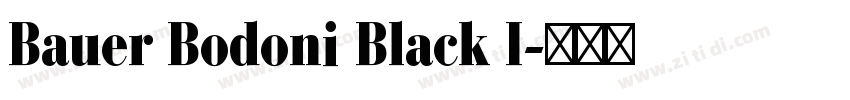 Bauer Bodoni Black I字体转换